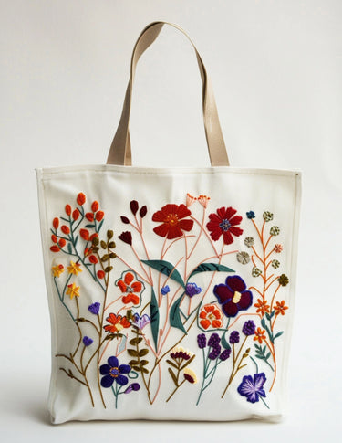 Wildflower Meadow Tote Bag Design